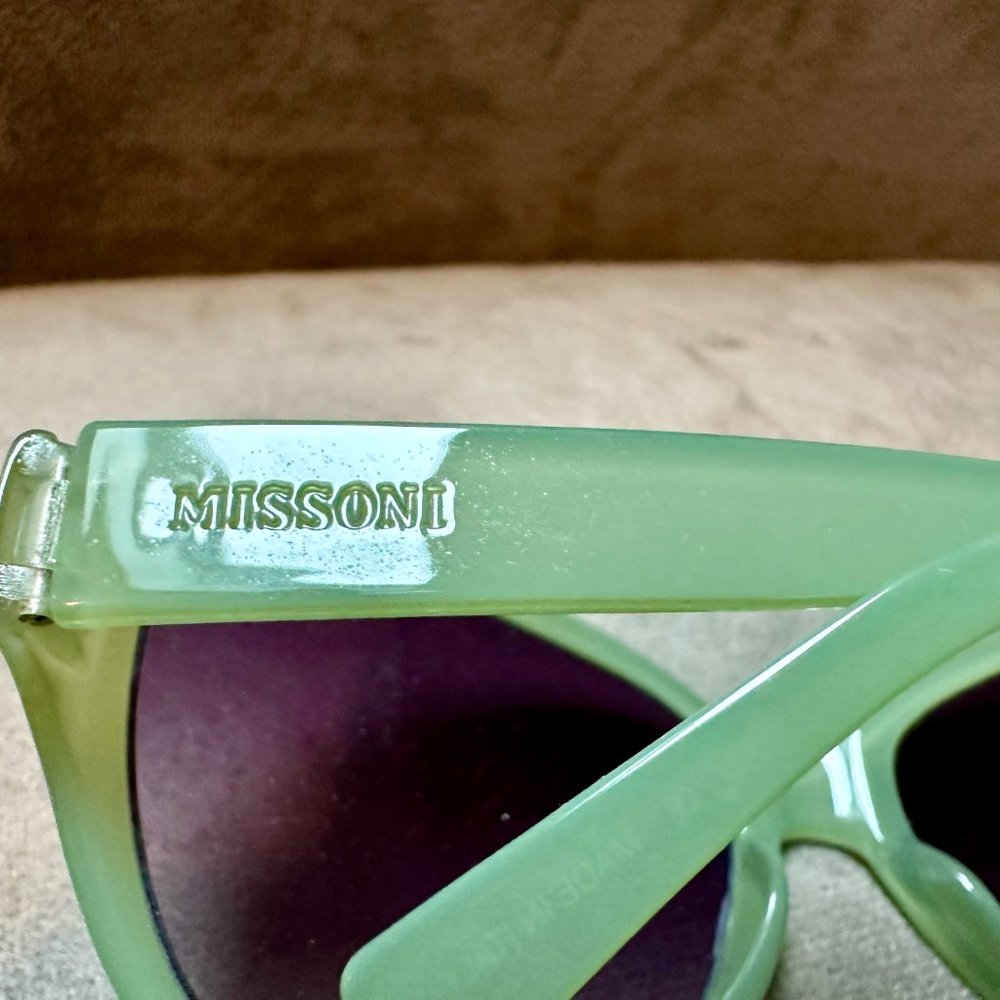 Missoni seafoam oversized sunglasses